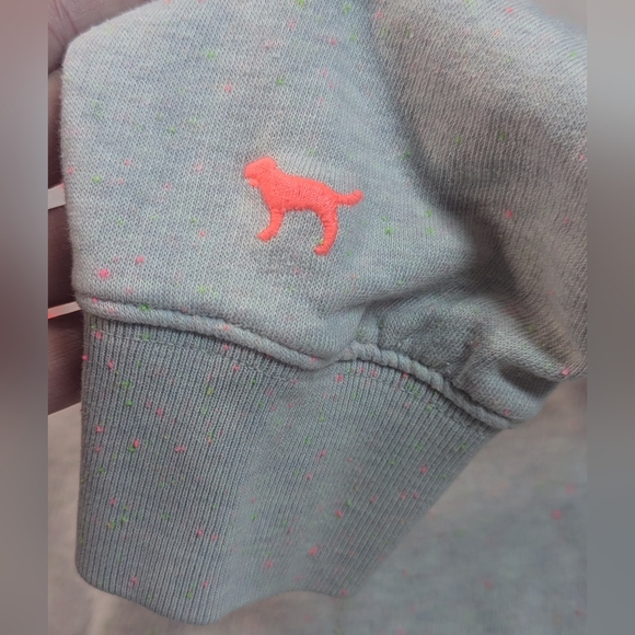 2013 Victoria's Secret VS LOVE PINK Texture Crest Confetti Sweatshirt (Small) - Picture 5 of 13